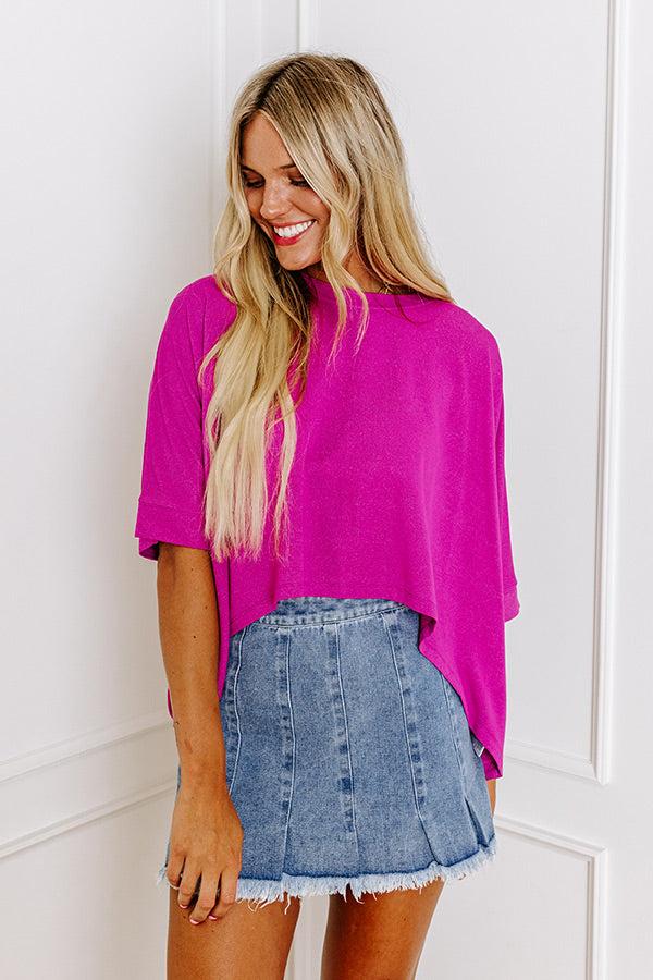 Impressions One Way Ticket Shift Top in Berry