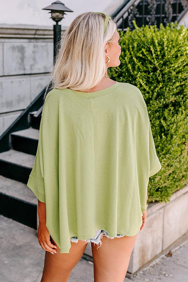 Impressions One Way Ticket Shift Top In Lime Punch