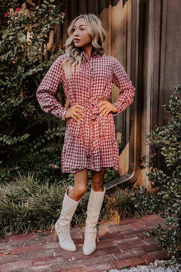 Impressions Orchard Stroll Plaid Mini Dress