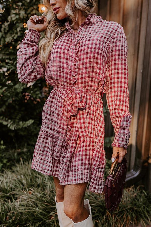Impressions Orchard Stroll Plaid Mini Dress