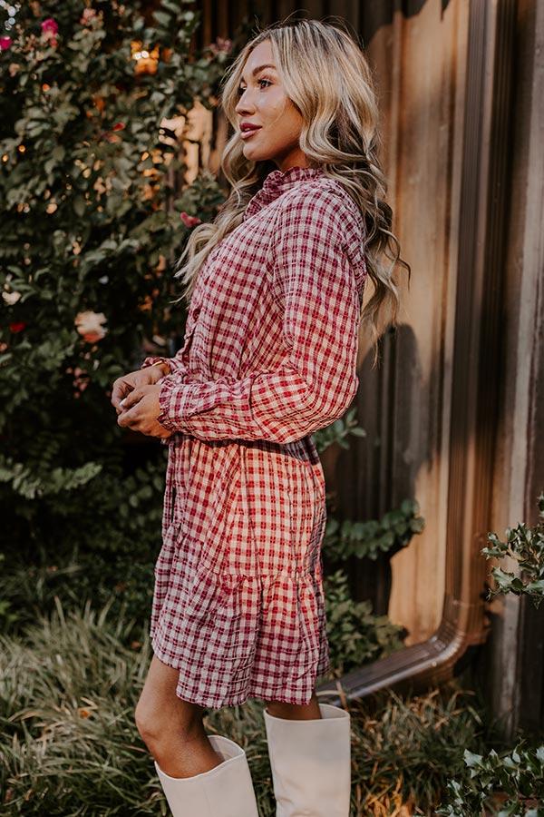Impressions Orchard Stroll Plaid Mini Dress