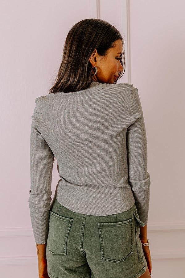 Impressions Original Dream Knit Top In Grey