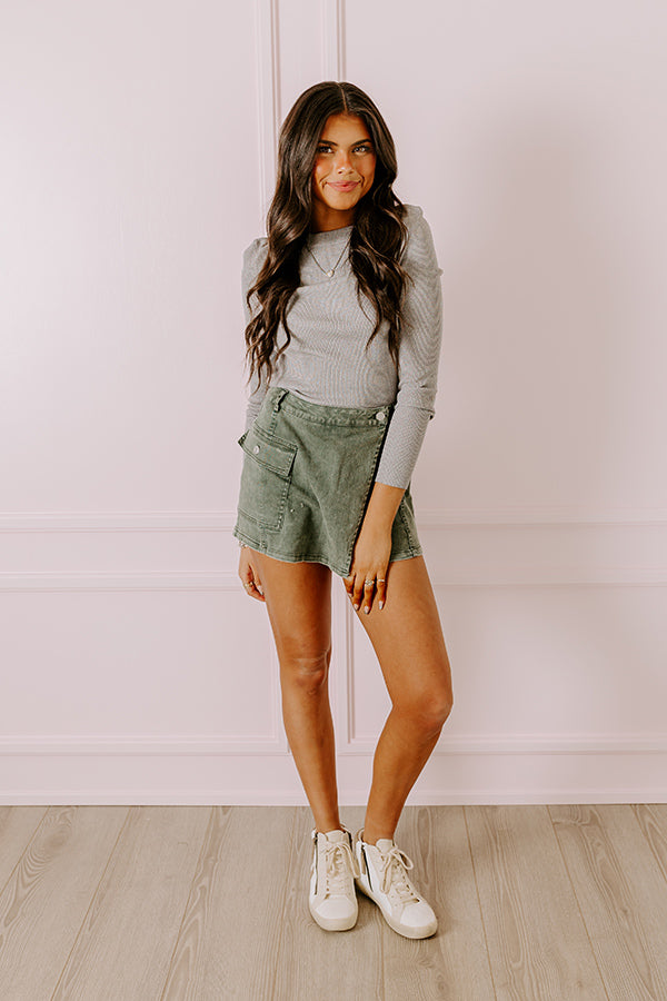 Impressions Original Dream Knit Top In Grey