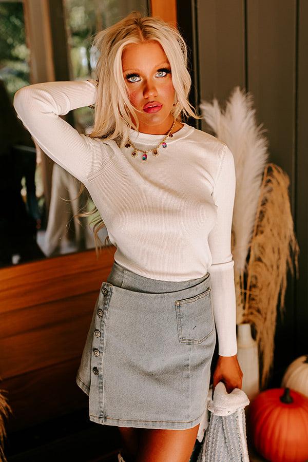 Impressions Original Dream Knit Top In White