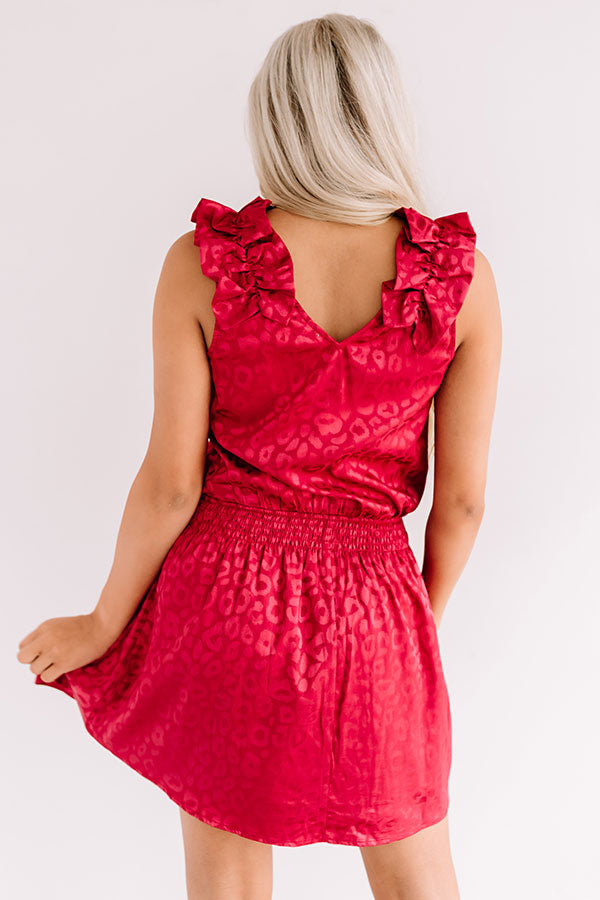 Impressions Outfit Goals Leopard Dress In Wine