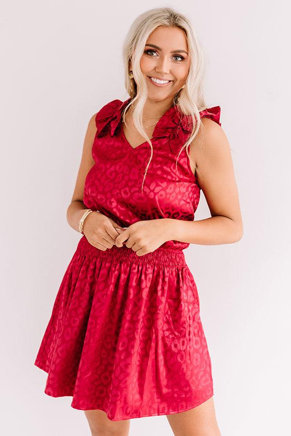 Impressions Outfit Goals Leopard Dress In Wine