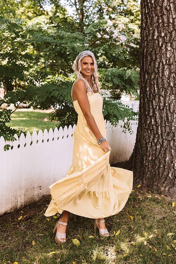 Impressions Papaya Kisses Maxi In Primrose Yellow