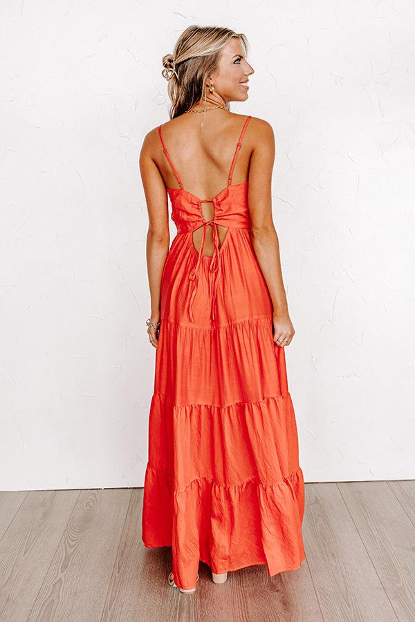 Impressions Papaya Kisses Maxi In Tangerine