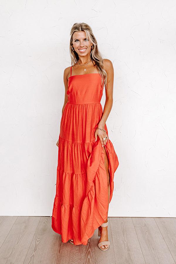 Impressions Papaya Kisses Maxi In Tangerine