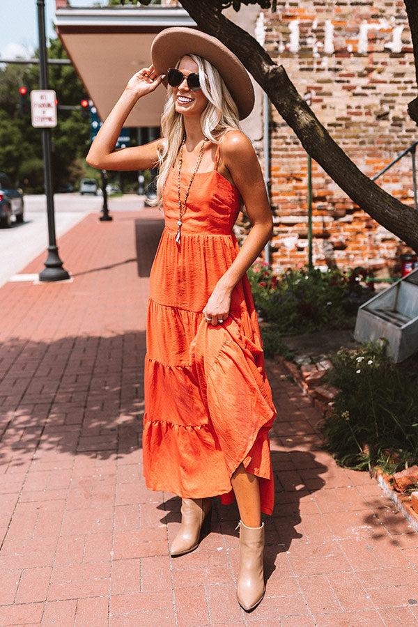 Impressions Papaya Kisses Maxi In Tangerine