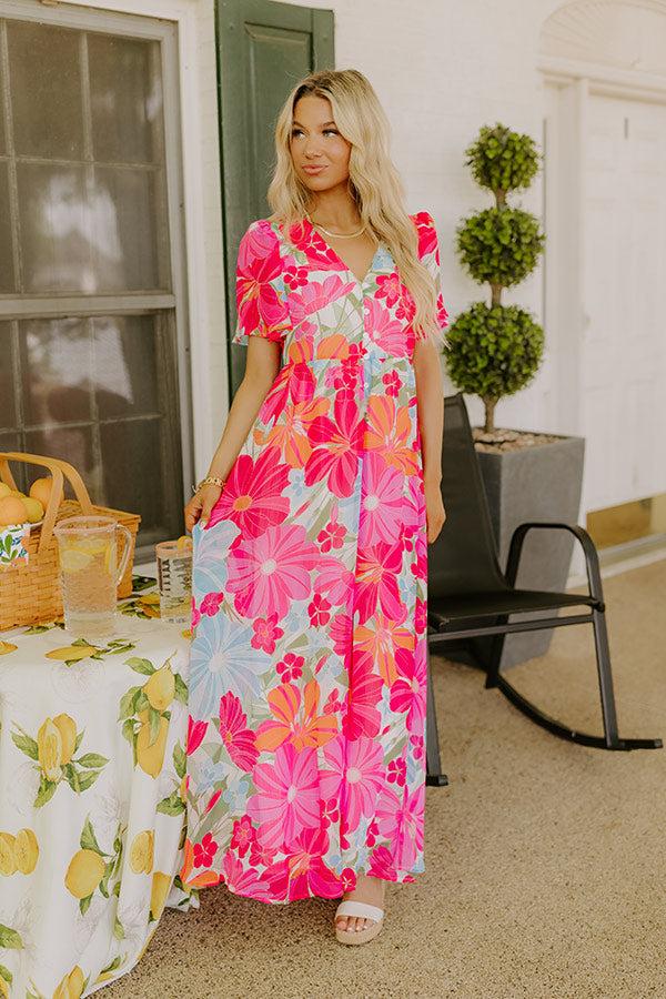 Impressions Paradise Garden Floral Maxi Dress