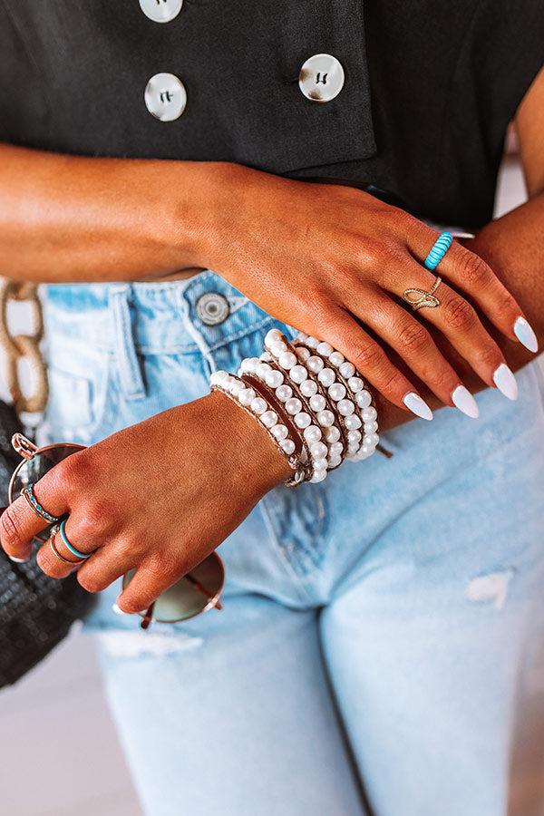 Impressions Paris Dreamer Faux Pearl Wrap Bracelet