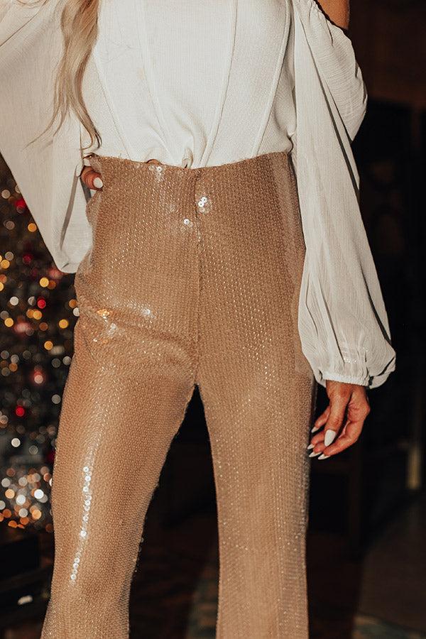 Impressions Party Phase High Waist Sequin Flares
