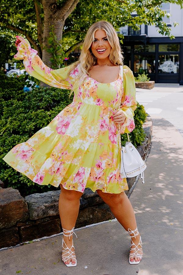 Impressions Passport Needed Floral Dress Curves