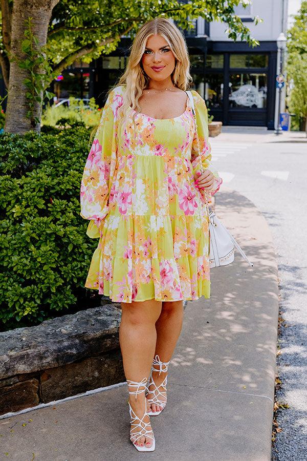 Impressions Passport Needed Floral Dress Curves