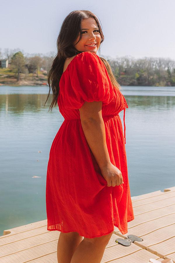 Impressions Patio Vibes Eyelet Mini Dress Curves