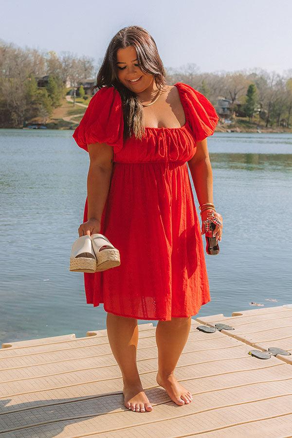 Impressions Patio Vibes Eyelet Mini Dress Curves