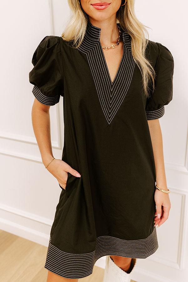 Impressions Patio Views Mini Dress In Black