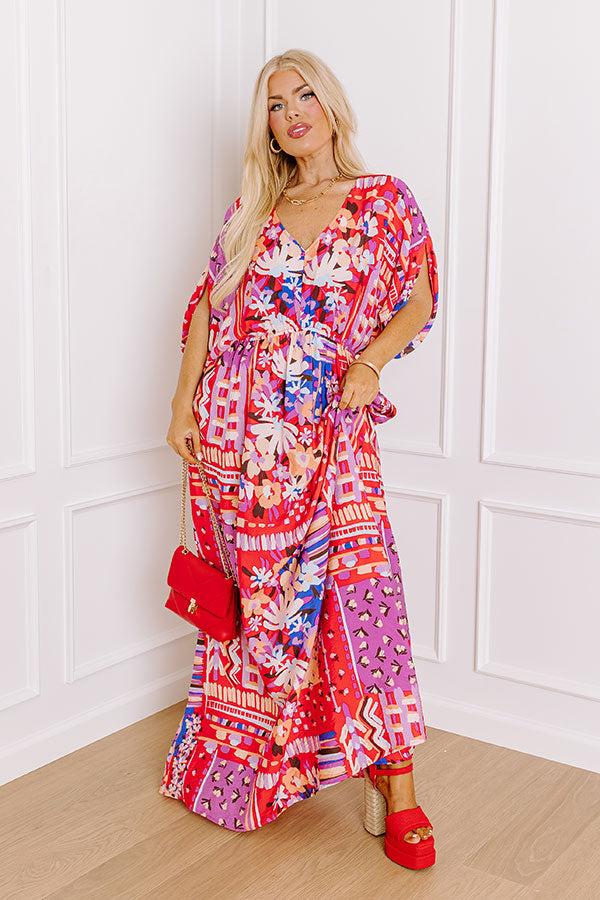 Impressions Peace And Petals Maxi Dress Curves