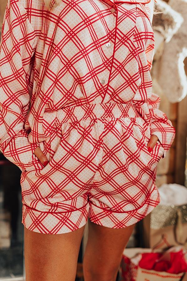 Impressions Peaceful Pause Pajama Shorts In Pink