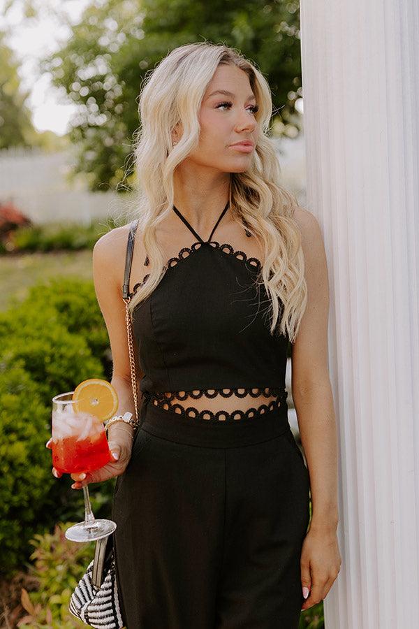 Impressions Penthouse Chic Linen-Blend Halter Top