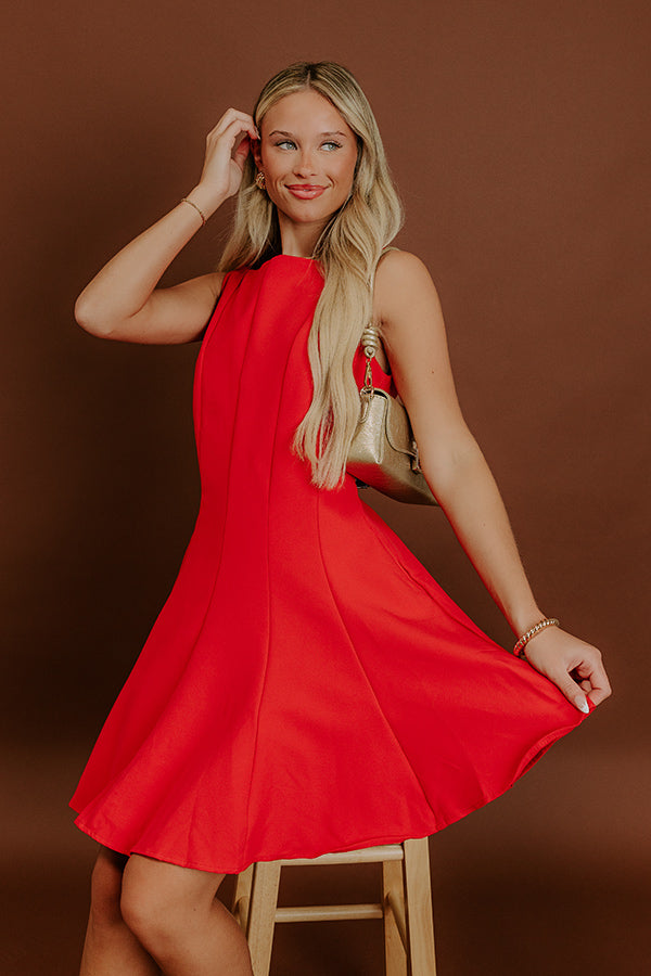 Impressions Penthouse Party Mini Dress In Red