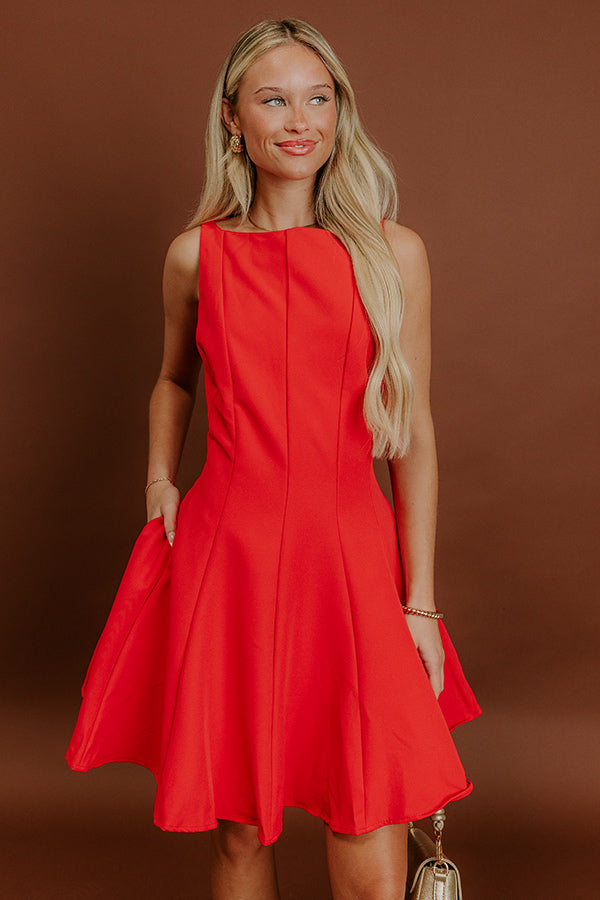 Impressions Penthouse Party Mini Dress In Red