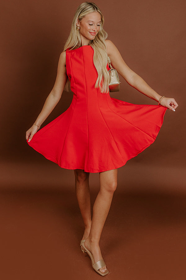 Impressions Penthouse Party Mini Dress in Red