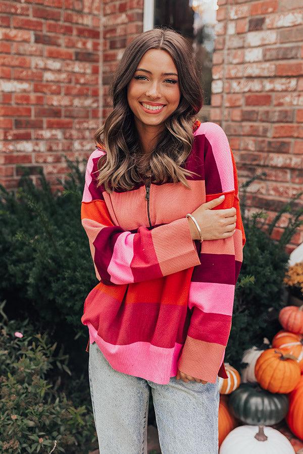 Impressions Picking Pumpkins Stripe Sweater