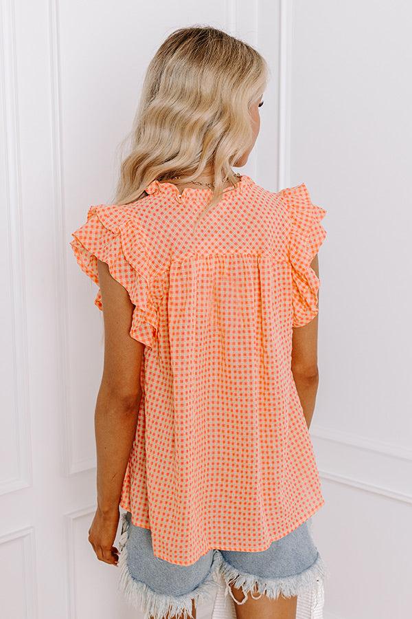 Impressions Picnic In The Park Gingham Top