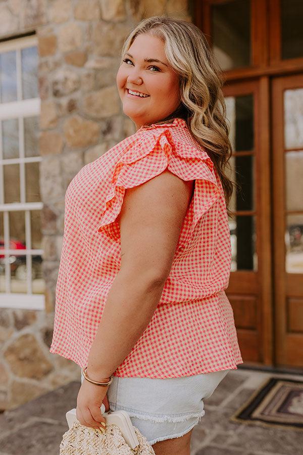 Impressions Picnic In The Park Gingham Top Curves