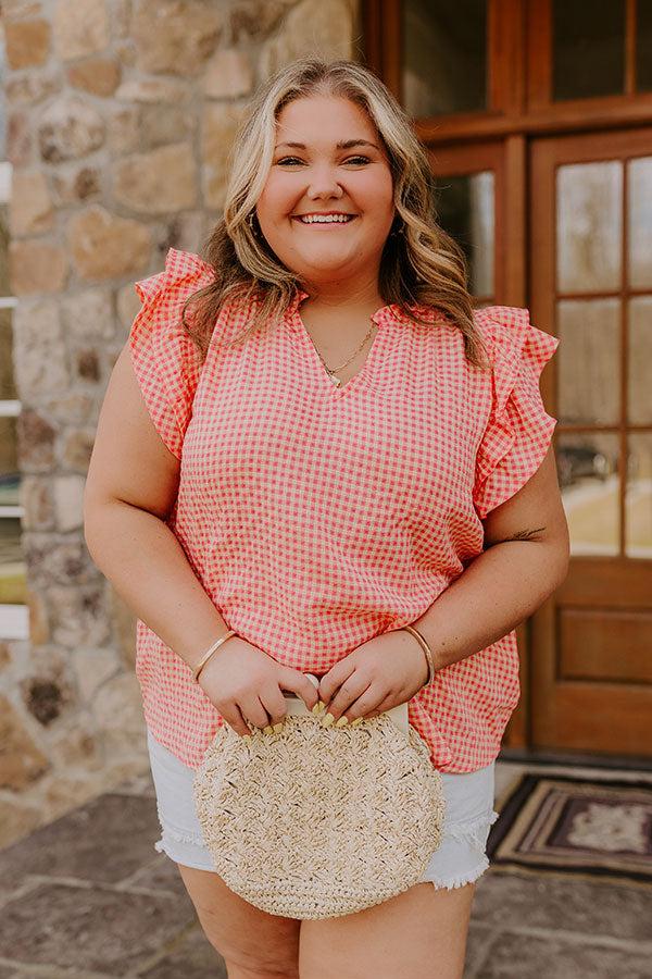 Impressions Picnic In The Park Gingham Top Curves