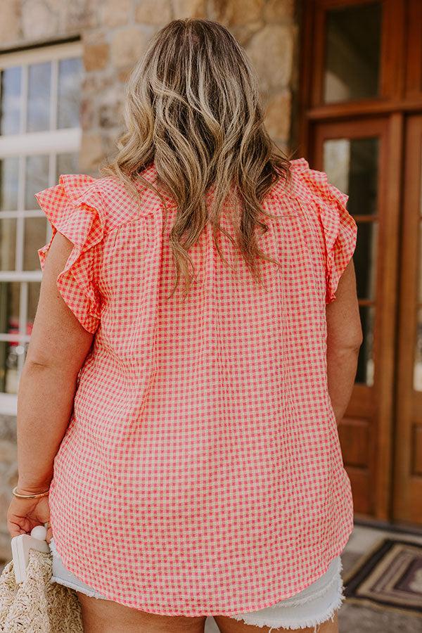Impressions Picnic In The Park Gingham Top Curves