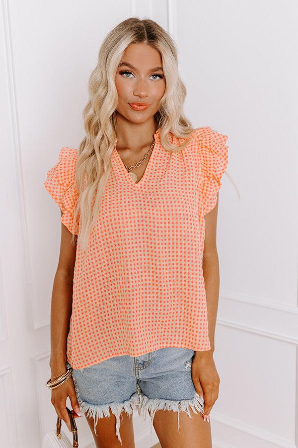 Impressions Picnic In The Park Gingham Top