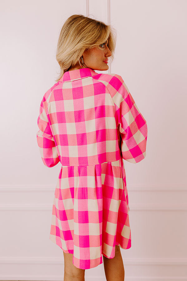 Impressions Picnic In The Park Mini Dress In Pink