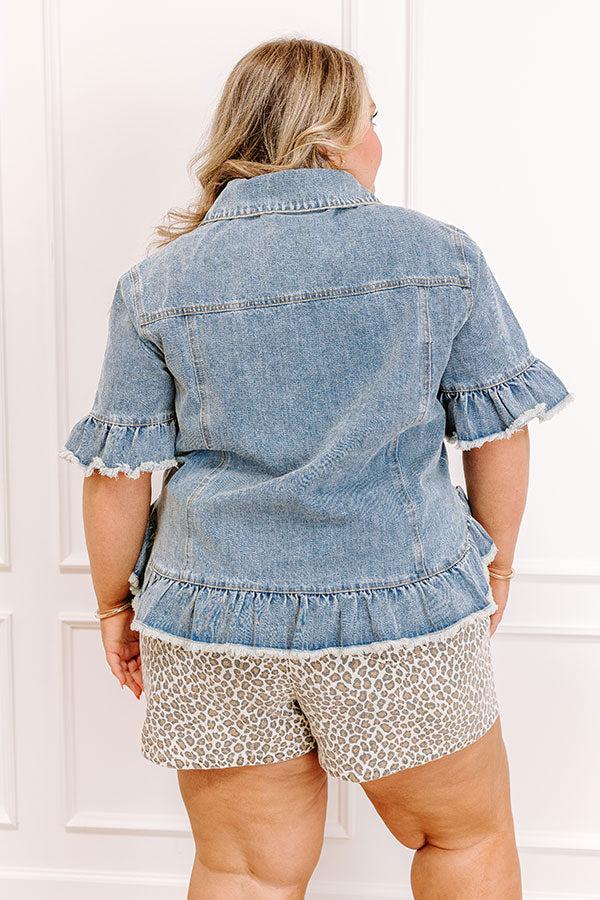 Impressions Picture Perfect Denim Top Curves