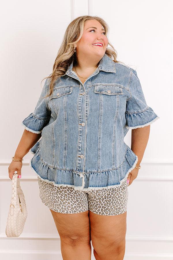 Impressions Picture Perfect Denim Top Curves
