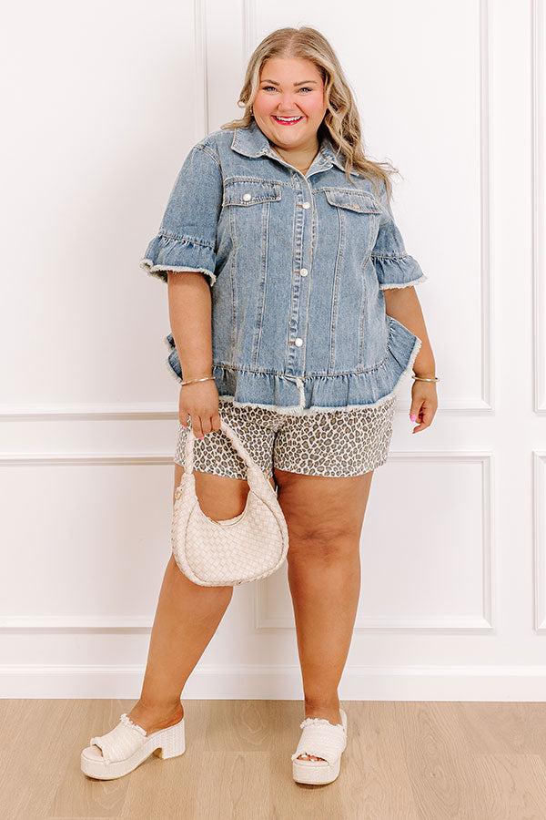 Impressions Picture Perfect Denim Top Curves