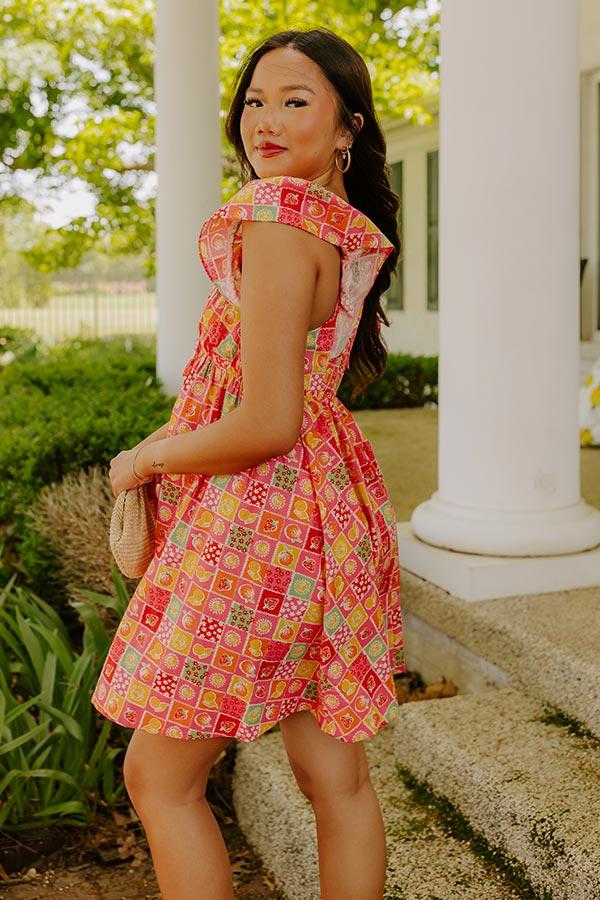 Impressions Pink Lemonade Babydoll Mini Dress