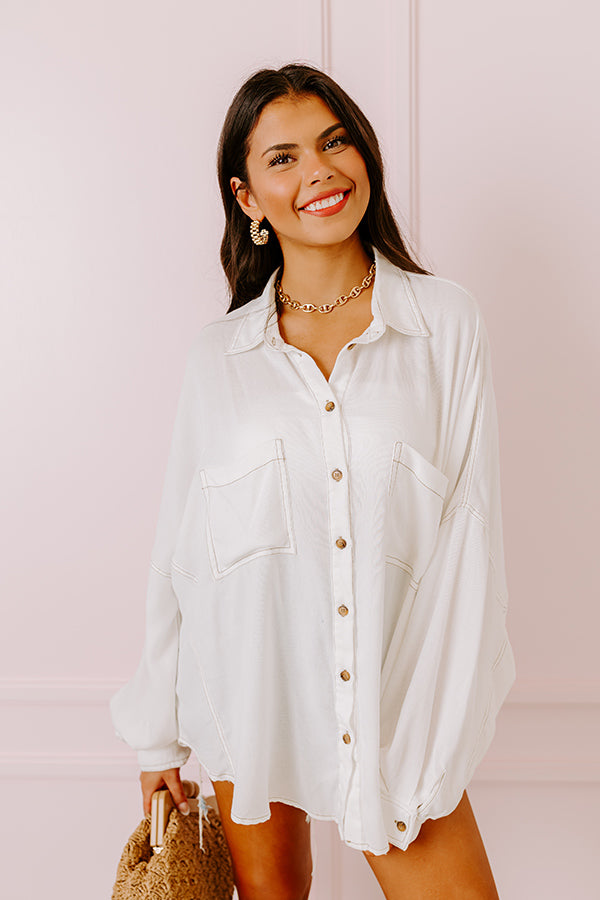 Impressions Plain As Day Button Up