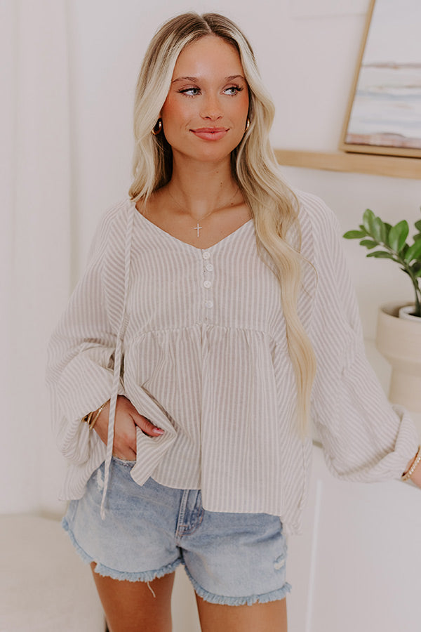 Impressions Playful Pursuits Stripe Babydoll Top