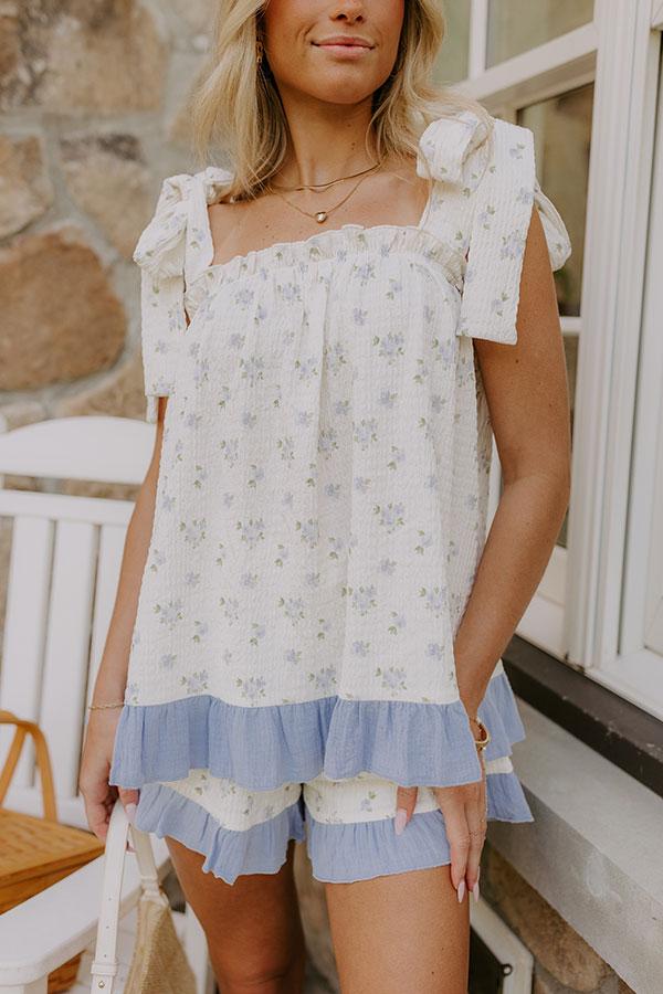 Impressions Playful Smile Floral Top