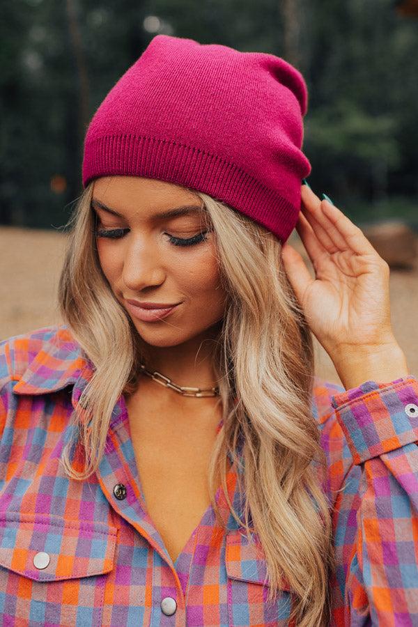 Impressions Playlist On Repeat Beanie In Berry