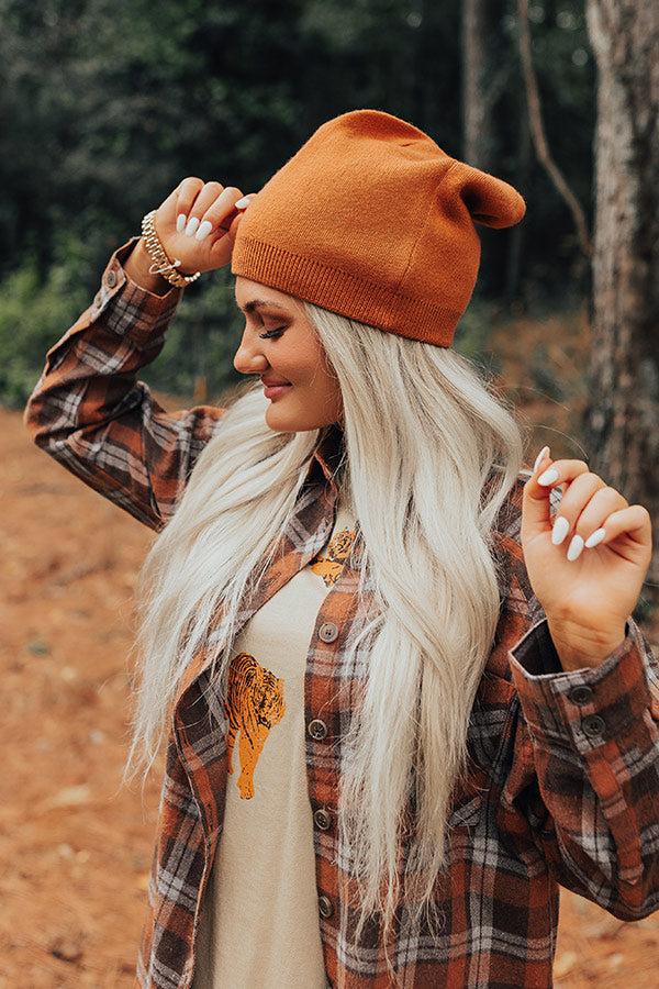 Impressions Playlist On Repeat Beanie In Rust