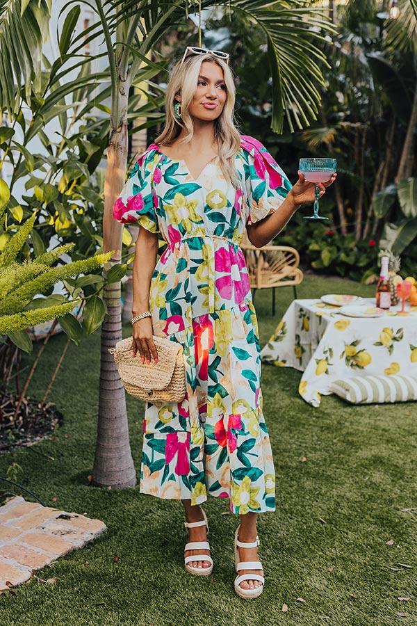 Impressions Porch Swing At Sunset Floral Midi