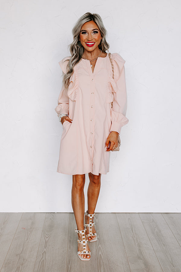 Impressions Porch Swing Sips Dress In Peach