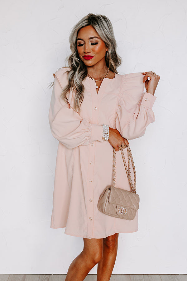 Impressions Porch Swing Sips Dress In Peach