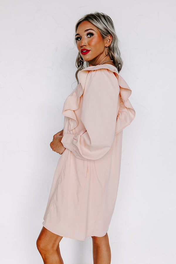 Impressions Porch Swing Sips Dress In Peach