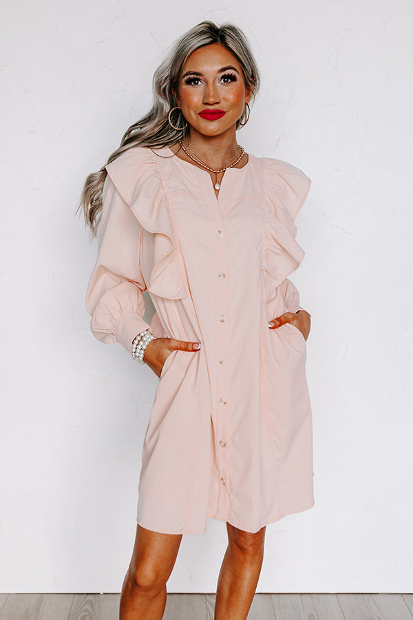 Impressions Porch Swing Sips Dress In Peach