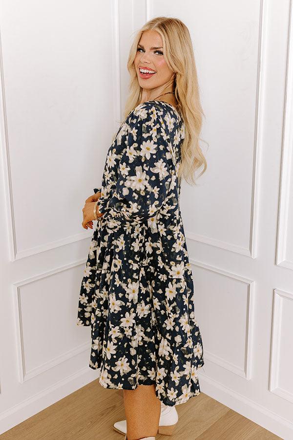 Impressions Posh Moment Floral Mini Dress Curves